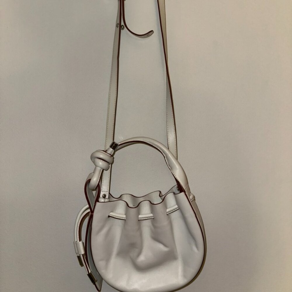 Behno Ina Mini Crossbody Bag - White/Terracotta | Nappa Leather - Picture 5 of 16